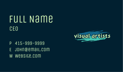 Graffiti Artist Wordmark Business Card Image Preview