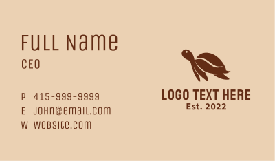 Turtle Coffee Shop Business Card Image Preview