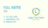 Minimalist Shutter Letter Business Card Image Preview