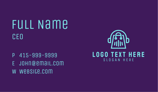 Music Store Headphones Business Card Design Image Preview