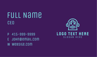 Music Store Headphones Business Card Image Preview