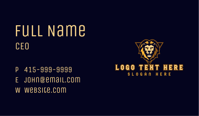 Animal Lion Gaming Business Card Image Preview