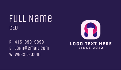Gaming Application Letter A Business Card