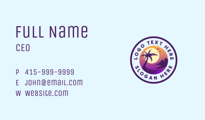 Tropical Island Ocean  Business Card Image Preview
