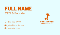 Cute Orange Giraffe Business Card Image Preview