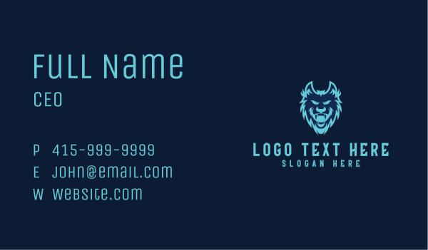 Canine Wolf Predator Business Card Design Image Preview