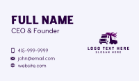 Flaming Dump Truck Business Card Image Preview