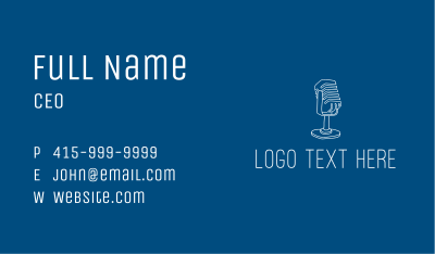 Podcast Mic Studio Business Card Image Preview
