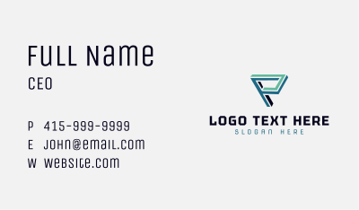 Modern Geometric Software Business Card Image Preview
