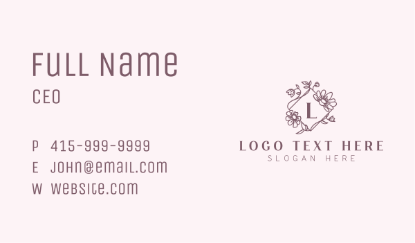 Floral Frame Decoration Business Card Design Image Preview