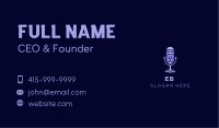 Violet Microphone Recorder Business Card Image Preview