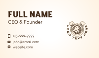 Vintage Pickleball Emblem Business Card Preview