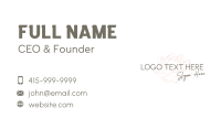 Rose Flower Wordmark Business Card Image Preview