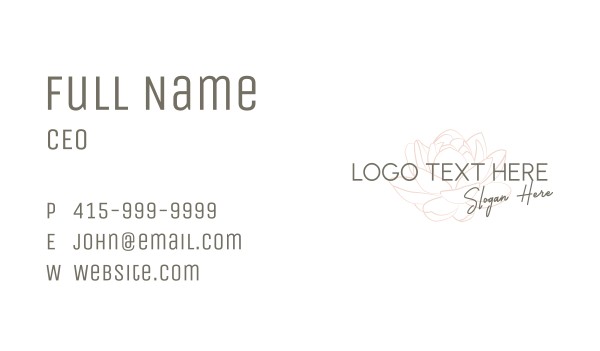 Rose Flower Wordmark Business Card Design Image Preview