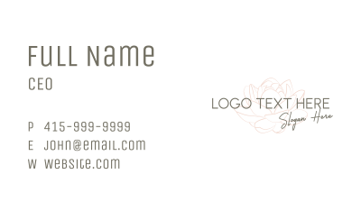 Rose Flower Wordmark Business Card Image Preview