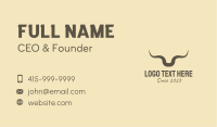 Rustic Bull Horns  Business Card Image Preview
