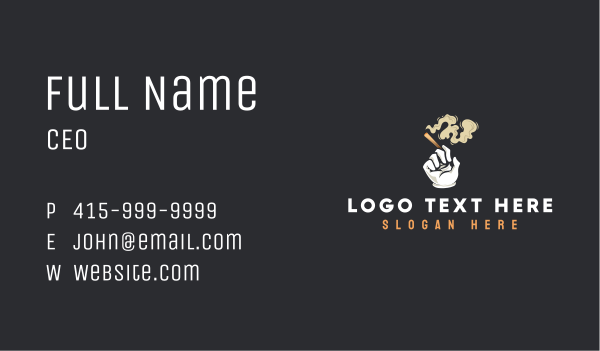 Smoking Weed Cigarette Business Card Design Image Preview