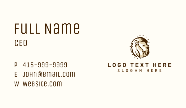 Lion Wildlife Safari Business Card Design Image Preview