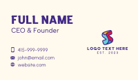 Colorful Letter S Business Card Design