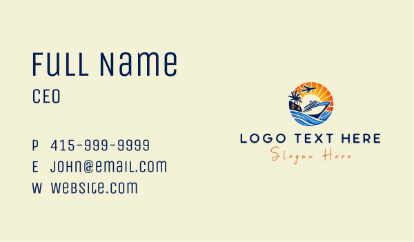 Cruise Ship Yacht Business Card Design Image Preview