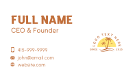 Summer Island Palm Tree  Business Card Preview
