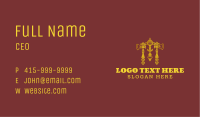 Gold Medieval Axe Rose Business Card Image Preview