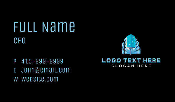 Urban City Building Cleaning Business Card Design Image Preview