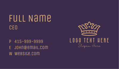 Gold Jewelry Crown Business Card Image Preview