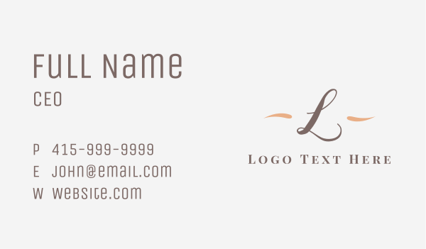 Premium Cosmetics Lettermark Business Card Design Image Preview