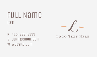 Premium Cosmetics Lettermark Business Card Image Preview