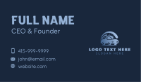 Blue Clean Car Wash Business Card Image Preview