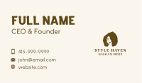 Afro Curly Woman Business Card Image Preview