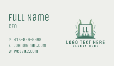 Grass Lawn Letter  Business Card Image Preview