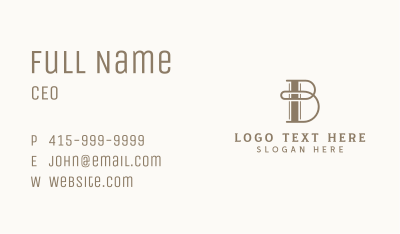 Upscale Boutique Studio Letter B Business Card Image Preview