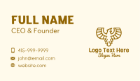 Minimalist Brown Eagle  Business Card Image Preview