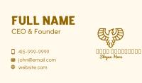 Minimalist Brown Eagle  Business Card Image Preview