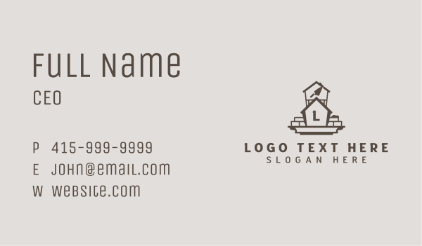 House Brick Construction Business Card Design Image Preview