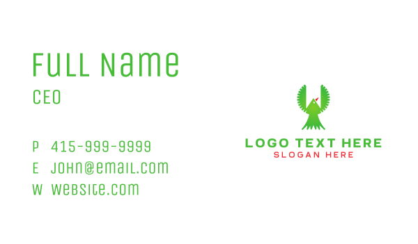 Green Bird Banner Business Card Design Image Preview