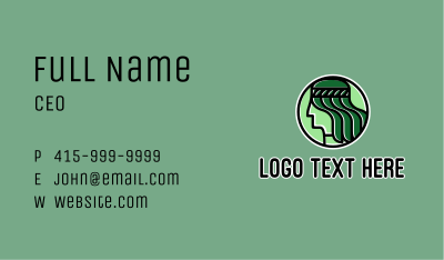 Organic Green Lady Business Card Image Preview