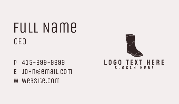 Classic Gum Boots Business Card Design Image Preview