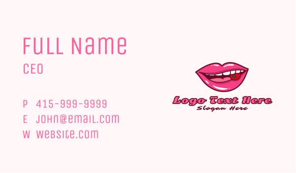 Tomato Woman Lips Business Card Design Image Preview