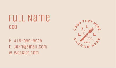 Organic Food Emblem Lettermark Business Card Image Preview