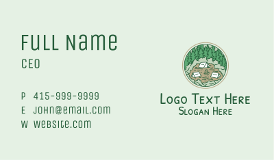 Campsite Forest  Business Card Image Preview