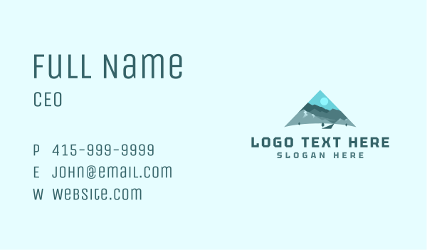 Triangle Alpine Mountain Business Card Design Image Preview