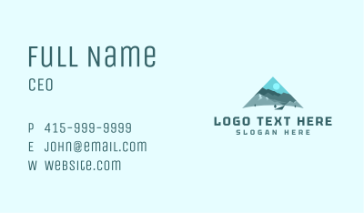 Triangle Alpine Mountain Business Card Image Preview