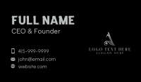 Elegant Boutique Letter A Business Card Preview