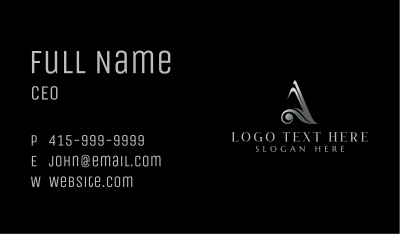 Elegant Boutique Letter A Business Card Image Preview