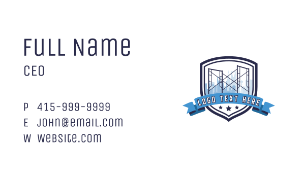 City Building Scaffolding Business Card Design Image Preview