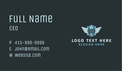 Piston Wings Mechanic Business Card Image Preview