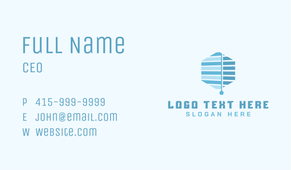 Blue Window Shutters Business Card Design Image Preview